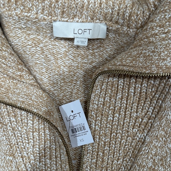LOFT Tan Cowl Neck Sweater (Varley Dupe) - Picture 2 of 5
